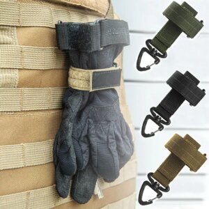 Glove belt holder safety clip