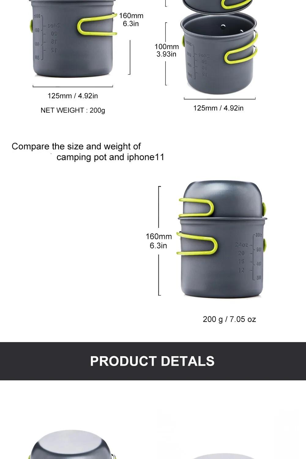Widesea Ultralight Camping Cooking Utensils Outdoor Tableware Pot Set Hiking Picnic Travel Tourist Dishes Supplies Equipment Widesea Ultralight Camping Cooking Utensils Outdoor Tableware Pot Set Hiking Picnic Travel Tourist Dishes Supplies Equipment
