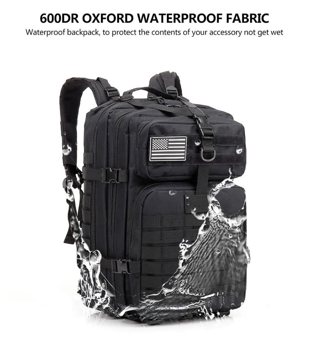 30L;/50L Large Capacity Men Army Military Tactical Backpack 3P Softback Outdoor Waterproof Bag Hiking Camping Hunting Bags