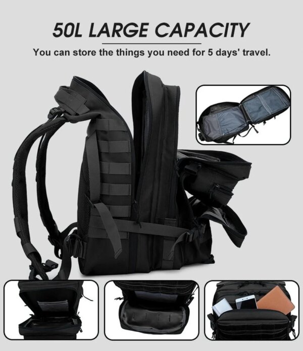 Tactical Military Backpack, 30L/50L Large - Image 5