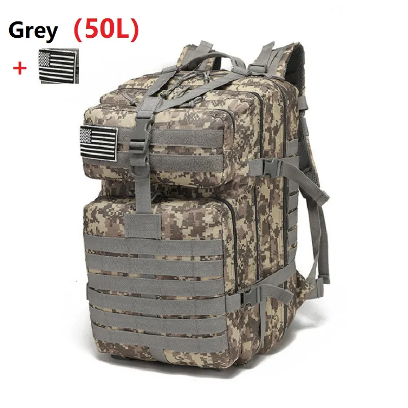 30L;/50L Large Capacity Men Army Military Tactical Backpack 3P Softback Outdoor Waterproof Bag Hiking Camping Hunting Bags