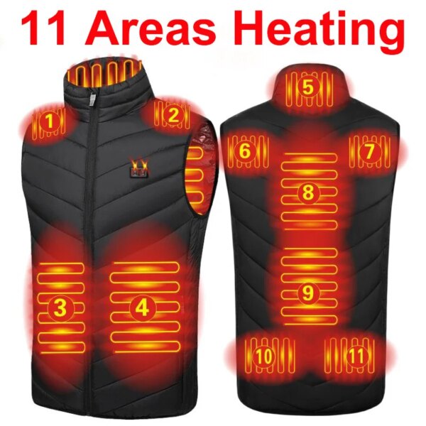 Heated Winter Vest Unisex - Thermal Winter Jacket Men / Women - Image 2