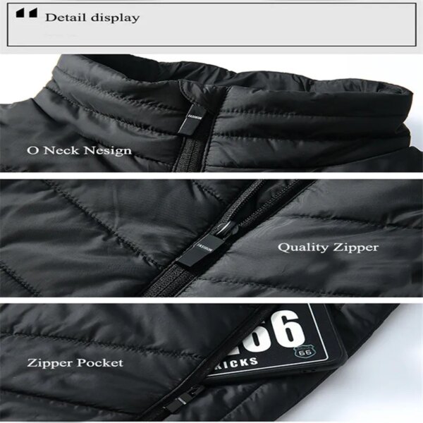 Heated Winter Vest Unisex - Thermal Winter Jacket Men / Women - Image 4