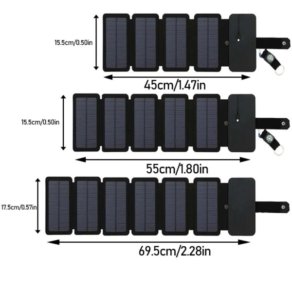 Portable Solar Panel Foldable 5V 2.1A USB - Image 6
