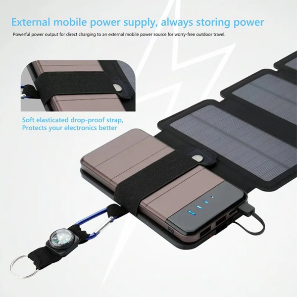 Portable Solar Panel Foldable 5V 2.1A USB - Image 4
