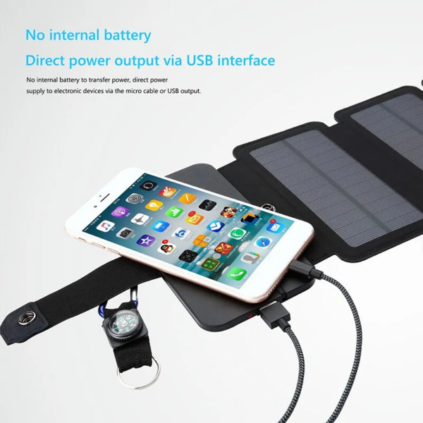 Portable Solar Panel Foldable 5V 2.1A USB - Image 5